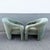 Postmodern Sculpted Sage Mint Green Velvet Lounge Chairs - A Pair For Sale - Image 4 of 12