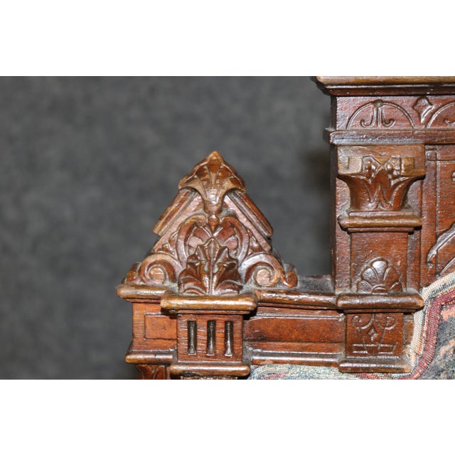 Brown Antique Victorian Allen Brothers Carved Side Chair For Sale - Image 8 of 12