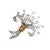 Early 21st Century Gia Certified 2 Carat Weight Diamond Floral Pin Brooch in Platinum For Sale - Image 5 of 6