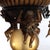 Vintage French Louis XIV Style Figural Cherub Gilt & Ebonized Chandelier C1940 For Sale - Image 4 of 18