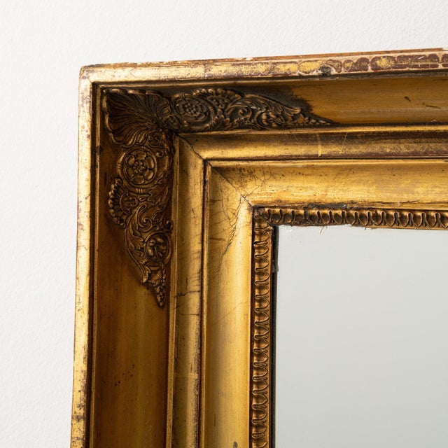Gold 19th Century France Gold Wood Mirror For Sale - Image 8 of 9