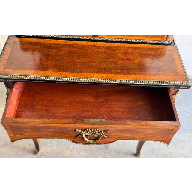French Louis XV Style Bonheur Du Jour Lady Desk For Sale - Image 9 of 12