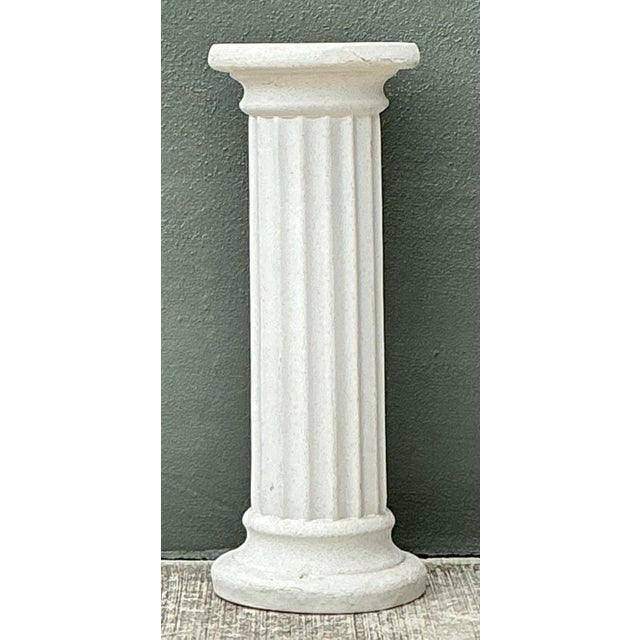 Contemporary Vintage Cast Concrete Column Pedestal For Sale - Image 3 of 12