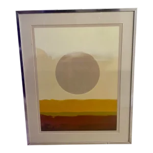 Vintage 1976 Sunrise Abstract Art - Numbered 1/1 Signed