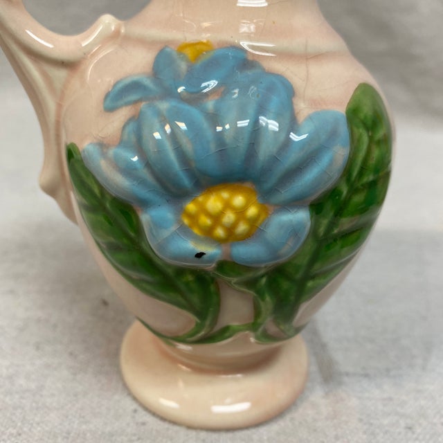 Hull Art Pottery Blue Magnolia Vase For Sale - Image 12 of 12