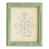 Hand-Painted Jaipuri White Floral Motif Painting in a Hand-Painted For Sale