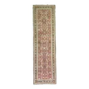 Pink Antique Karabagh Runner, 3'6'' X 13'2''
