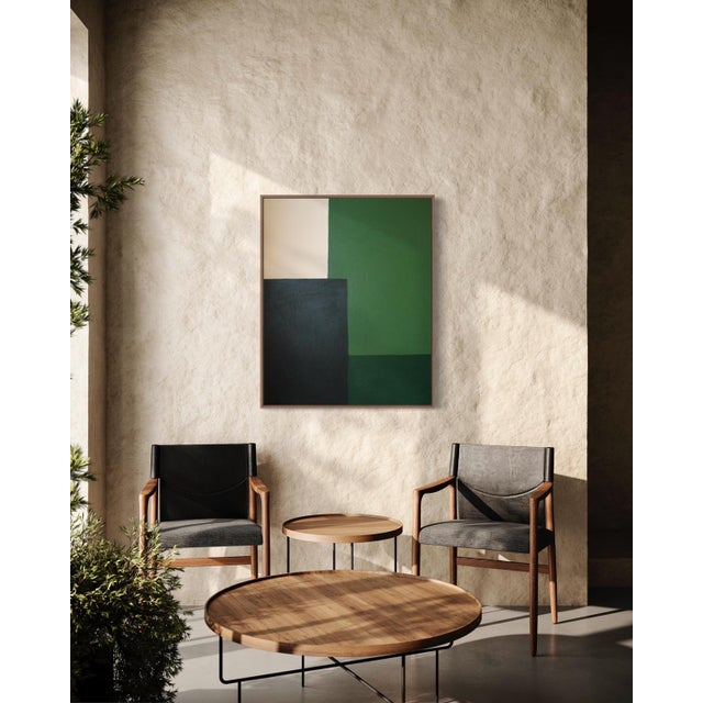 Bring calm, structure, and timeless elegance to your home with this minimalist green canvas in a modern style. Composed of...