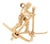 Vintage 14k Gold Kinetic Figural Skier Charm for a Bracelet For Sale