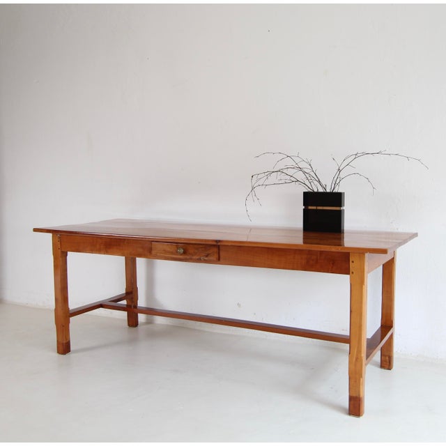 Vintage Cherrywood Dining Table For Sale - Image 6 of 18