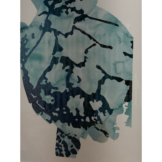 Aqua Pottery Barn Team Tropical Sea Turtle, Framed For Sale - Image 8 of 12