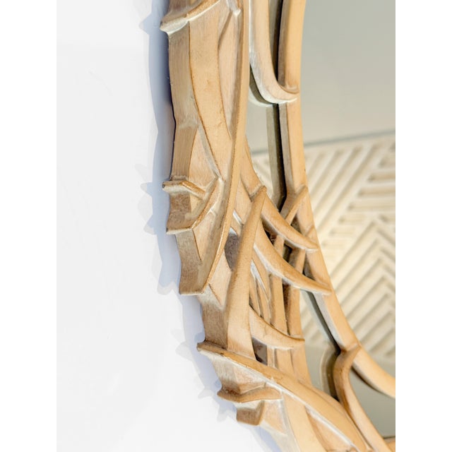 1960s Vintage Regency Mirror Palm Leaf by Carolina For Sale - Image 5 of 7