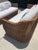 Vintage Braided Wicker Sofas, Michael Taylor Style With New Perennials Upholstery For Sale - Image 11 of 14