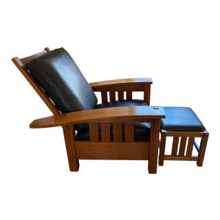 Stickley Morris Chair and Ottoman For Sale