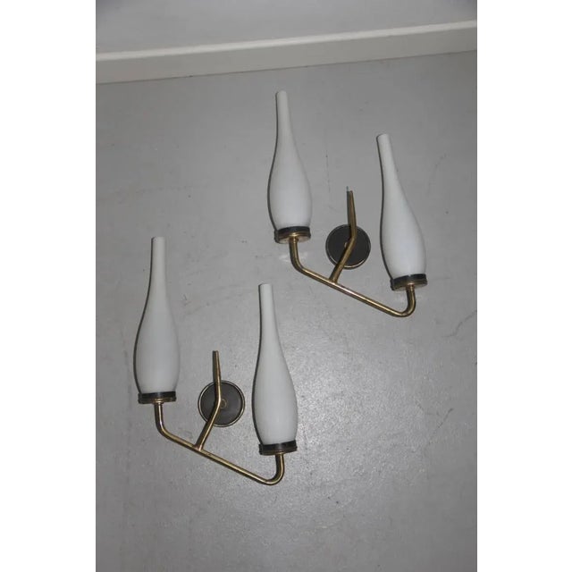 Mid-Century Modern Mid-Century Italian Minimalist Sconces, 1950s, Set of 2 For Sale - Image 3 of 8