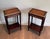 1940s 1940s mahogany & brass side tables with leather tops in Maison Jansen Style - a Pair For Sale - Image 5 of 12