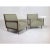 Modern mid-century style lounge chairs. The pair of chairs is newly upholstered and refinished. The chairs are done in a...