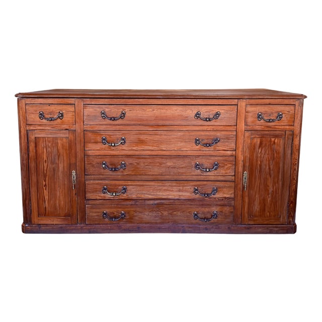 Large 20th Century Church Spanish Baroque Carved Walnut Tuscan Credenza or Buffet For Sale