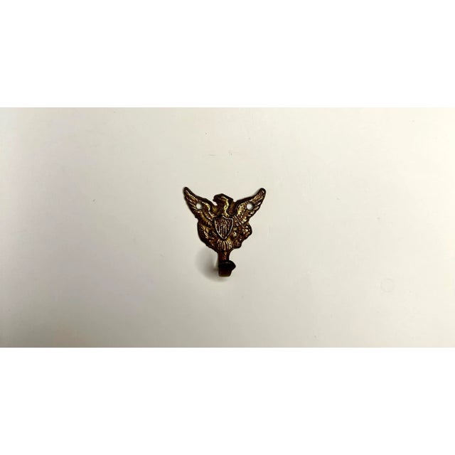 Vintage Early American Eagle Solid Brass Organization Hooks, a Pair For Sale - Image 10 of 10
