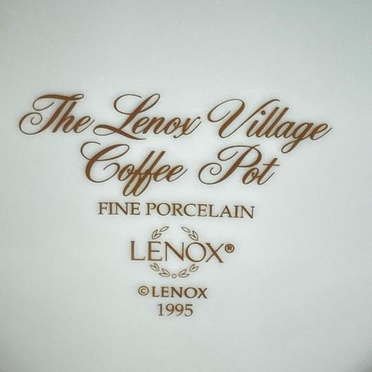 1995 The Lenox Village / Spice Village Coffee Pot With Lid Vintage (Unused) For Sale - Image 16 of 18