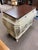 Late 20th Century White Bombay Style Chest of Drawers Dresser, Floral Print, Finished Woodgrain Top, 4 Drawers, Carved For Sale In New York - Image 6 of 12