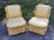 Yellow Early 20th Century Yellow Brocade Upholstered Slipper Chairs - a Pair For Sale - Image 8 of 8