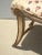 Silver Vintage French Country Floral Vanity Bench W Silver Gilt Base #2 For Sale - Image 8 of 12