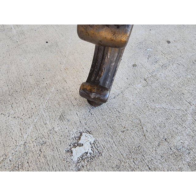 Horse Coffee Center Table Patinated Steel Hoof Footed Maison Jansen Style For Sale - Image 12 of 12