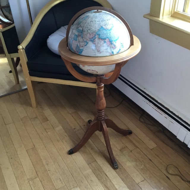 Vintage 1960s Reploge Globe on Stand With Claw Feet For Sale - Image 11 of 11