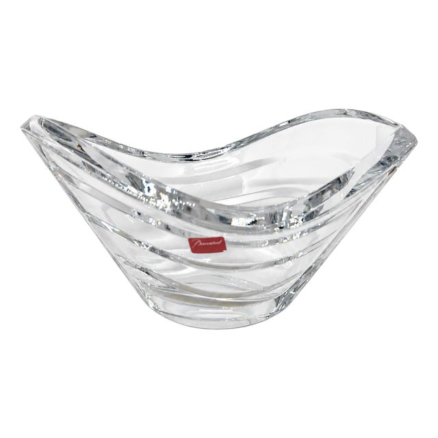 Wave Glass Bowl by Thomas Bastide for Baccarat For Sale