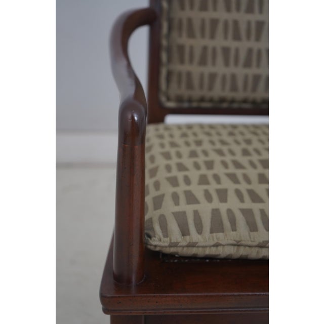 Brown Pair Henredon Asian Modern Dining Room Chairs For Sale - Image 8 of 18