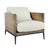Modern Lodge Wood & Ivory Club Chair For Sale - Image 4 of 4