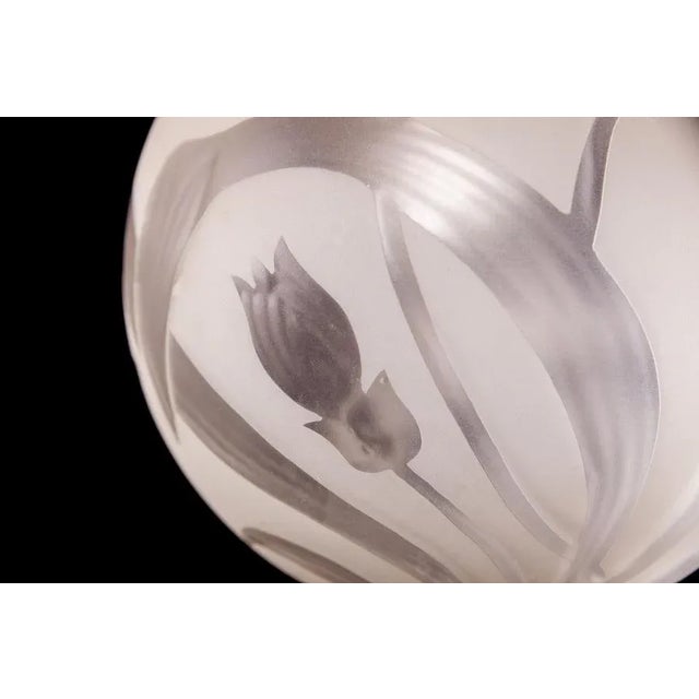 Liberty Engraved Glass Sphere Chandelier or Lantern, Italy, 1940 For Sale - Image 12 of 16