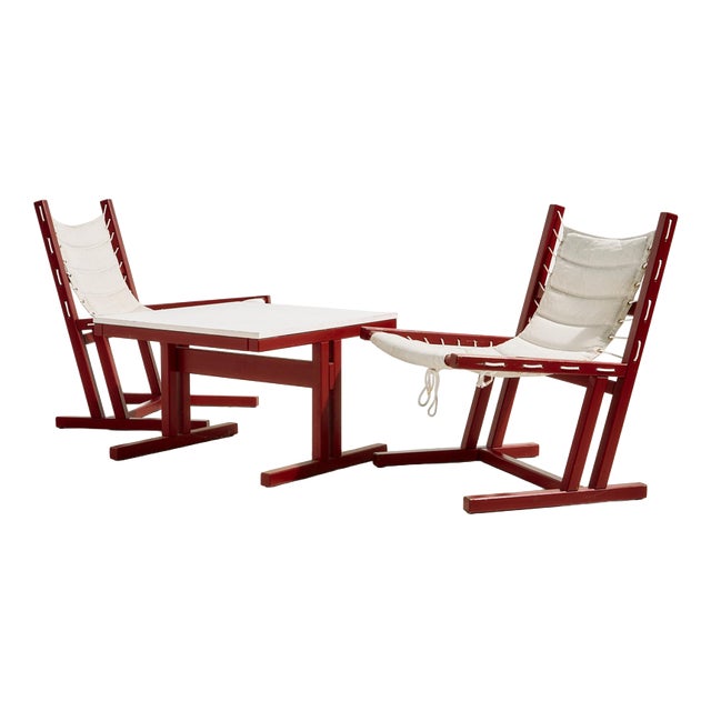 German Coffee Table and Lounge Chairs from Casala, 1970s, Set of 3 For Sale