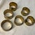 Mid-Century Modern Vintage Brass Napkin Rings - Set of 6 For Sale - Image 3 of 4
