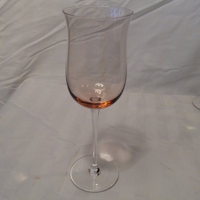 Italian Multi Colored Tall Stem Crystal Wine Glasses - Set of 11 For Sale - Image 4 of 13