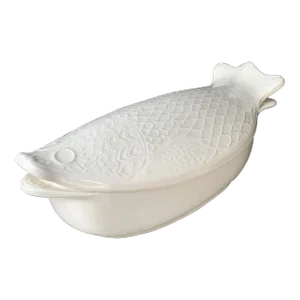1960s Fish Serving Dish With Lid From Japan