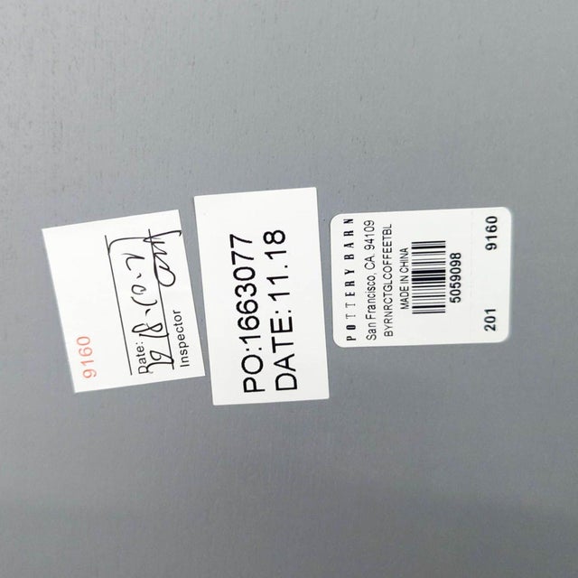 Gray Pottery Barn Byron Rectangular Coffee Table For Sale - Image 8 of 11