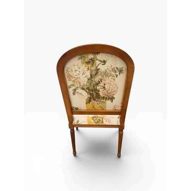 1990s 1990s Ethan Allen French Provincial Louis XV Style Armchair With Floral Upholstery For Sale - Image 5 of 16