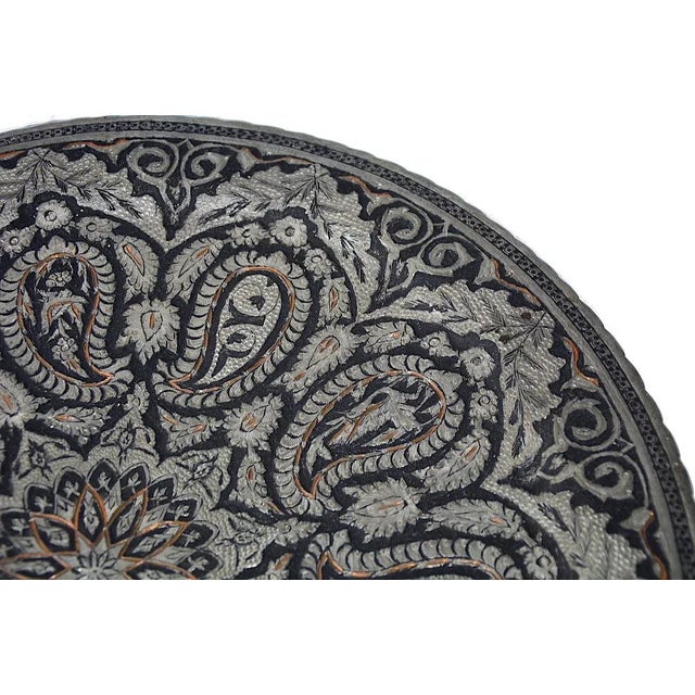 Large Copper Plate with Engraving, 1940s For Sale - Image 6 of 7