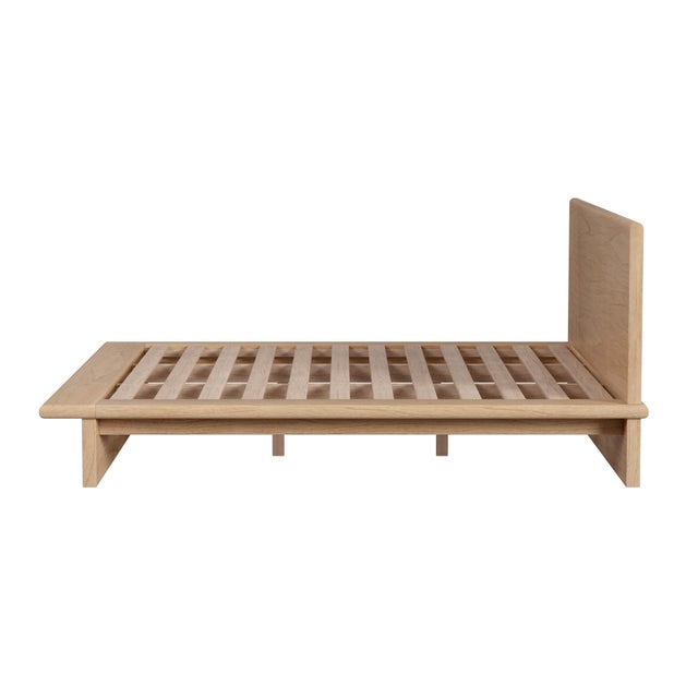 Halmstad Wood Platform King Bed, Blonde Oak For Sale In Chicago - Image 6 of 9