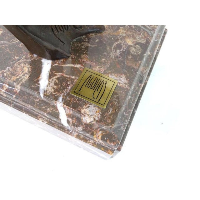 Mid 20th Century Carlos Aguilar y Linares, Large Salvador Dali Surrealist Bronze Portrait Sculpture Mexican Master Aguilar For Sale - Image 5 of 9