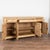 20th century long sideboard buffet from Belgium, crafted in bleached oak. The case features three drawers over four...