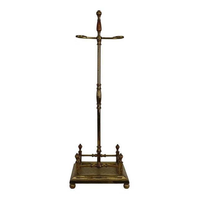 Brass Neoclassical Brass Fireplace Tool Set C1920 For Sale - Image 8 of 17