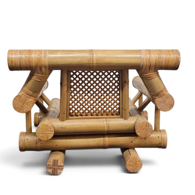 1970s–1980s Monumental Bamboo Living Room Suite, Vivai Del Sud and Budji Layug Style For Sale - Image 11 of 18