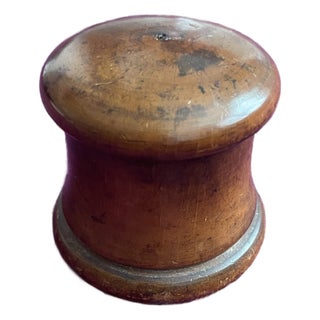 Antique English Treen Box For Sale