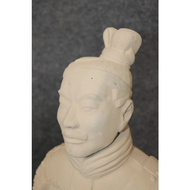 Pair of Terra Cotta Chinese Warrior Sculptures Qin Shi Replicas For Sale - Image 10 of 12