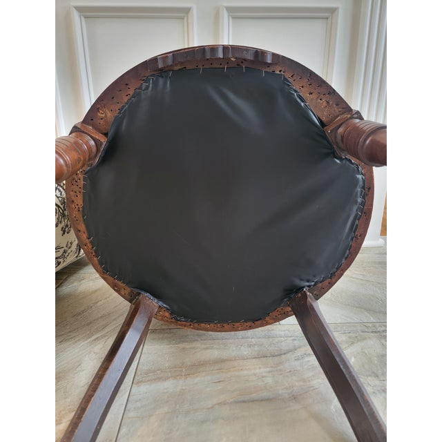 Antique Victorian Toile Upholstered Parlor Slipper Chairs on Casters – A Pair For Sale - Image 17 of 17