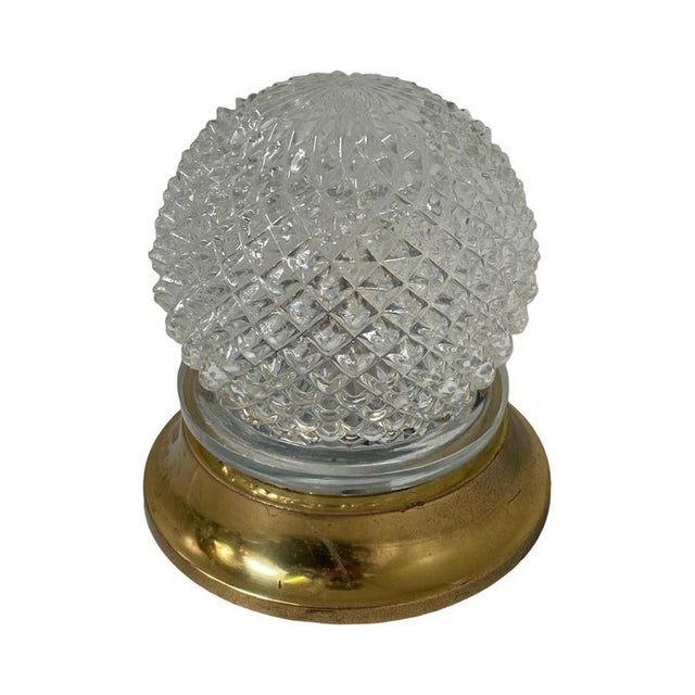 Late 20th Century Vintage Pressed Glass Wall Light, 1970s For Sale - Image 5 of 8