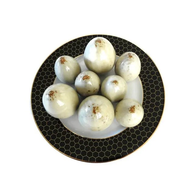 Artisan Studio Made Pottery Easter Eggs - Set of 8 For Sale - Image 10 of 12